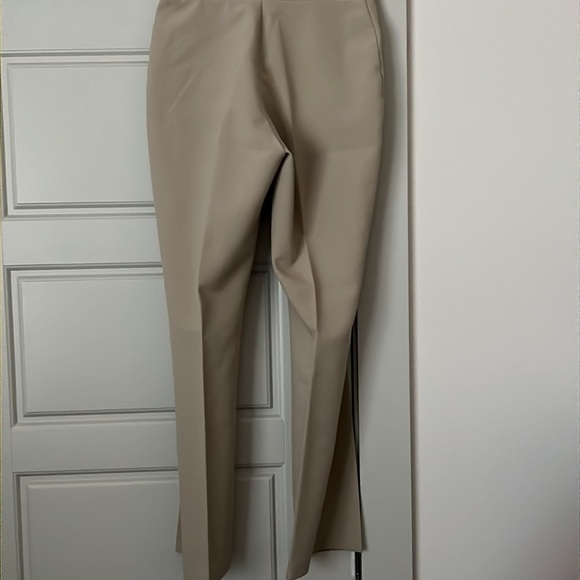 French Connection light tan high waisted polyester pants Sz 6 petite - Picture 3 of 9